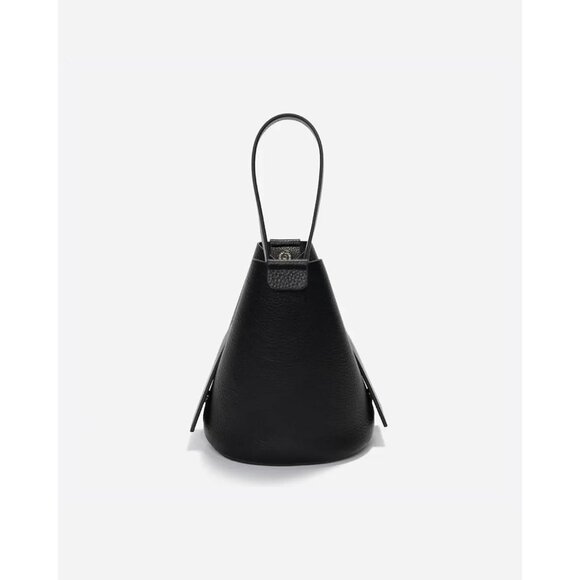 Newbella Women's Black Bucket Soft PU Leather Tote Hobo Purses with Zipper - Picture 6 of 7